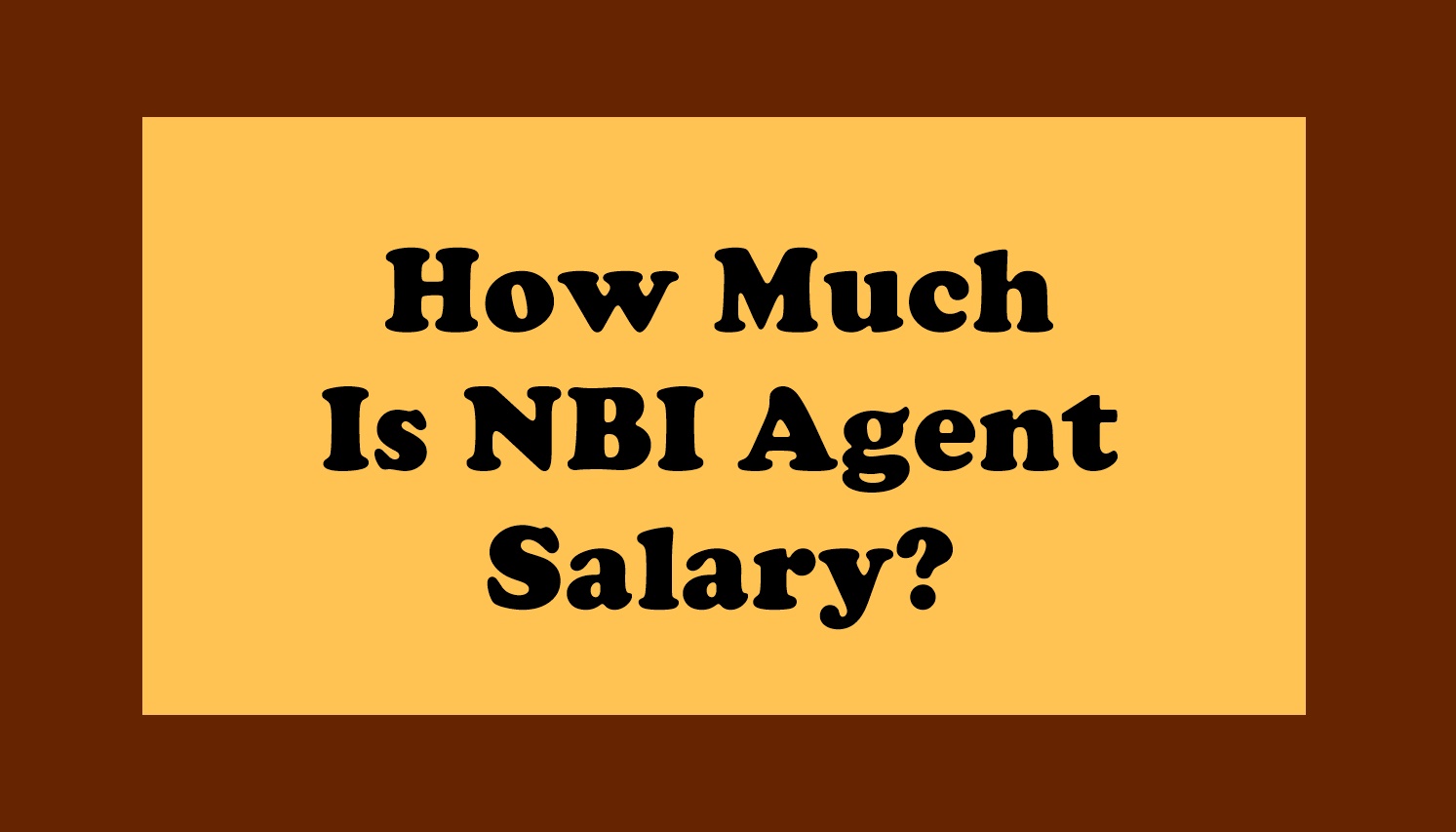 NBI Agent Salary